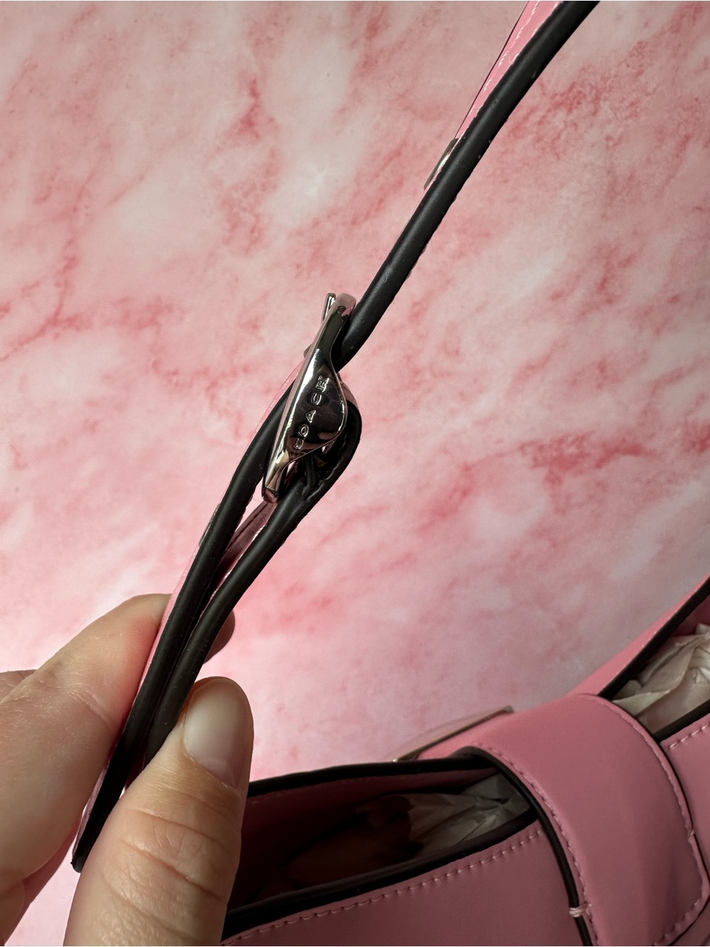 Summer Coach Eliza Pink Shoulder Bag Turnlock Y2K Baguette Purse - Picture 10 of 14